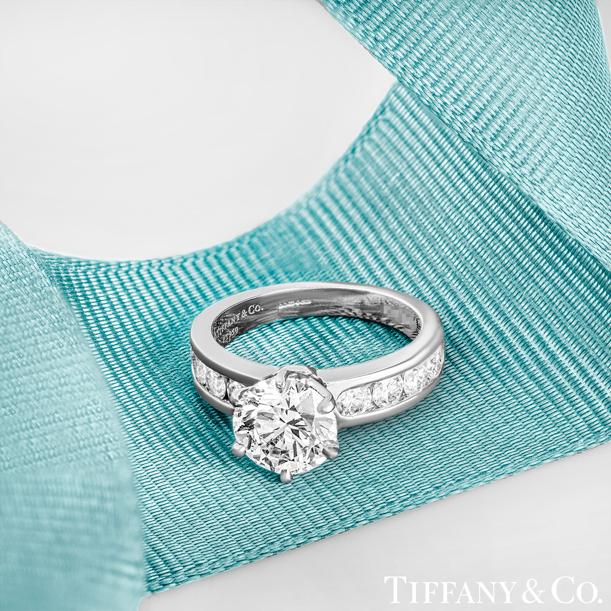 Tiffany & Co. Platinum Diamond Setting Ring 2.04ct F/VS1 XXX